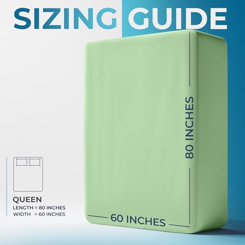 Image of Utopia Bedding Extra Deep Pocket Queen Fitted Sheet, Fits up to 21 Inch Mattress - Hotel Luxury, Soft, Breathable and Comfy - Shrinkage and Fade Resistant - Easy Care (Sage)