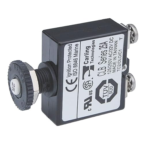 Blue Sea Systems 2135 CIRCUIT BREAKER PUSH BUT ST 25A,Black