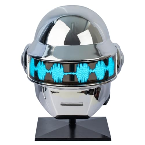 Playcoshow Punk Resin Helmet Adult Full Head Mask Halloween Cosplay Costume Prop (Emit light - Silver)