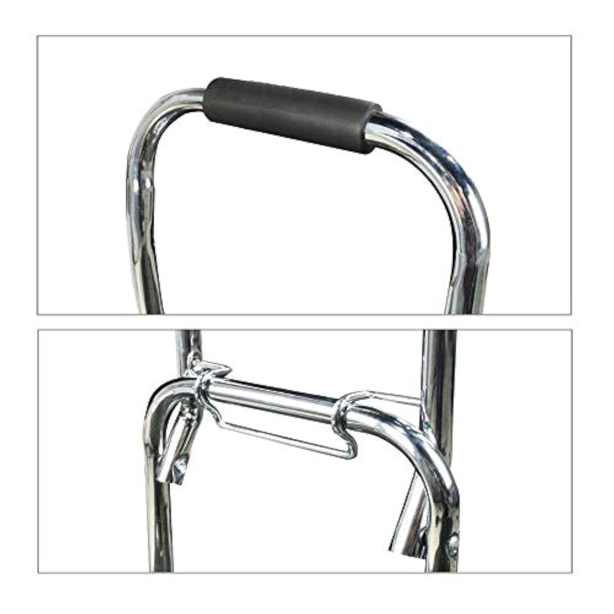 Folding Platform Luggage Cart, 6-Wheel Steel Hand Truck