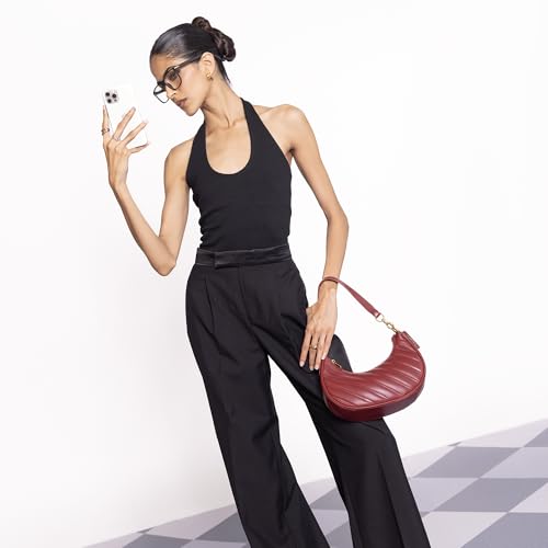 Image of Miraggio Betsy Quilted Stylish Shoulder Bag For Women | Half Moon Silhouette | Shoulder Handbags For Women