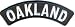 OAKLAND USA City White on Black 4" x 1" QUALITY Rocker Biker Vest Patch PAT-2752