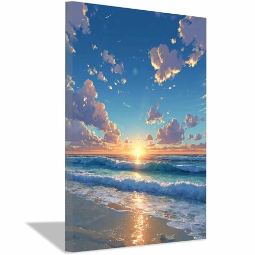 Peinture murale sur toile moderne paysage abstrait multicolore pour décoration bureau