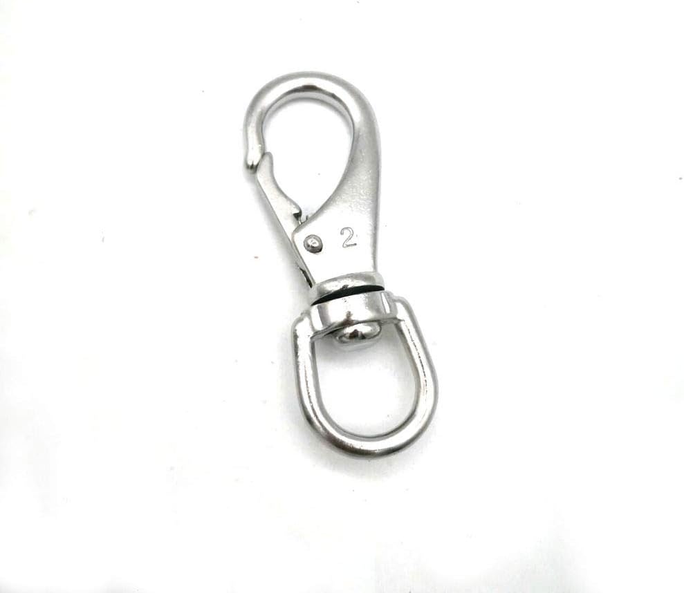 Jingyi Swivel Eye Snap Hook Stainless Steel 4 Sizes from 11/16" to 7/8"(#0,#1,#2,#3)