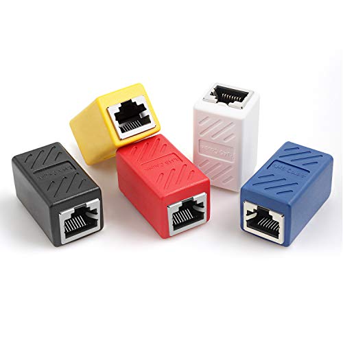 Acoplador RJ45 hembra a hembra Cat7 Cat6 Cat5e 5 unidades miniatura 1