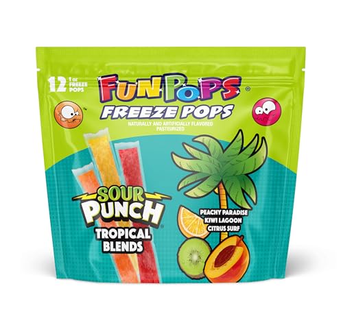 Image of Fun Pops Freeze Pops, Sour Punch Variety Pack, 1oz, 12 Count