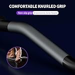 47" EZ Curl Bar Weight Lifting Bar, 1-inch Curling Bars for Weight lifting, Barbell bar for Hip Thrusts/Squats/Lunges for Gym and Home, With 2 Star Double Risk Star-nuts (220lb Weight Capacity) - Image 2