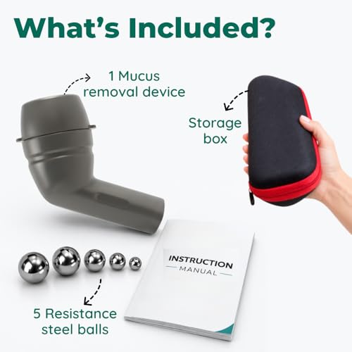 Image of B-Arm Mucus Removal Device For COPD |Lungs Expander with 5 Resistance Balls|Mucus Clearance Device for Lung Cleanse |Mucus Extractor for Asthma, Cystic Fibrosis, Bronchitis, Emphysema Patient