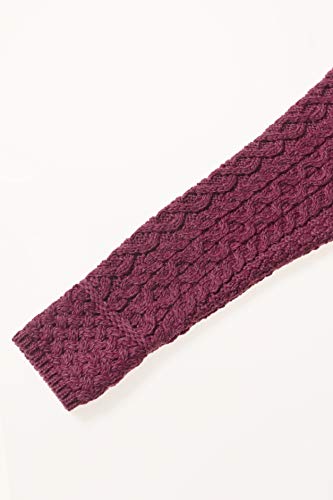 Image of Aran Crafts Irish Women's Cable Knit Merino Wool Sweater (C4767)