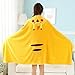 UKKO Coperta Cappuccio Cosplay Peluche Soft Cloak Cape Cat Cartoon Cloak Coral Fleece Coperte Aeree Compleanno San Valentino Regali-Pikachu,M-150X90Cm