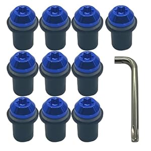 NOHEEU Motorrad Verkleidungsschrauben Windschutzscheibenschrauben (Blau)