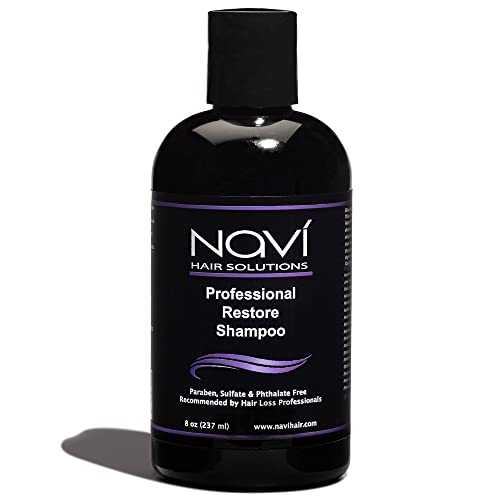 Navi Professional Strength Hair Loss Shampoo for Hair Growth, DHT Blocker Shampoo for Thinning Hair with Biotin Keratin and Vitamin E, Paraben and Sulfate Free, Hair Regrowth for Men and Women, 237ml