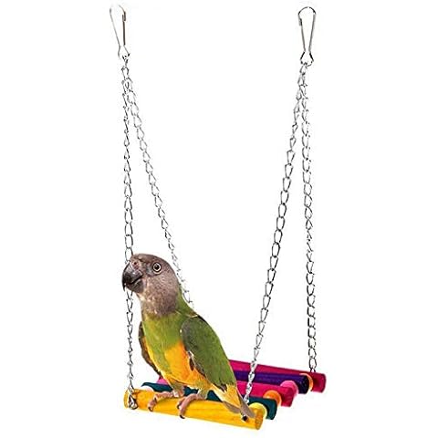 Pet Bird Parrot Parakeet Budgie Cockatiel Cage Hammock Swing Toy Cover