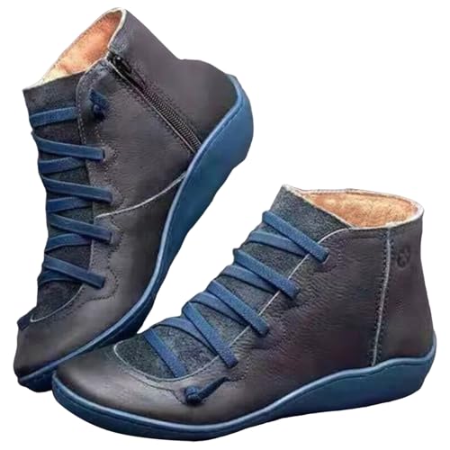 Botines informales para mujer fáciles de calzar con empeine suave y cremallera