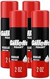 Gillette Foamy Regular Shaving Foam, 2 oz (Pack of 4)