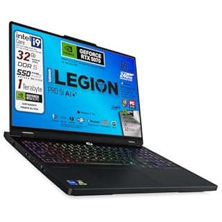 Lenovo Legion Pro 5i, Notebook Gaming, Intel Core i9-14900HX, RAM DDR5 32Gb, SSD 1 Tb, Display HDR 16" WQXGA DCI-P3 100% 240Hz, Nvidia Geforce RTX 5070, Tastiera RGB QWERTY, Ready to Use