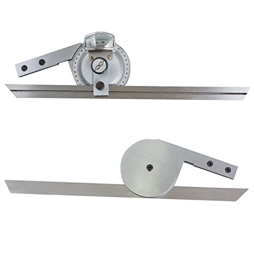 0-360 Acero Inoxidable Universal Bisel Protractor Ángulo Buscador Angular Dial Regla Goniómetro con 300 Mm Blade