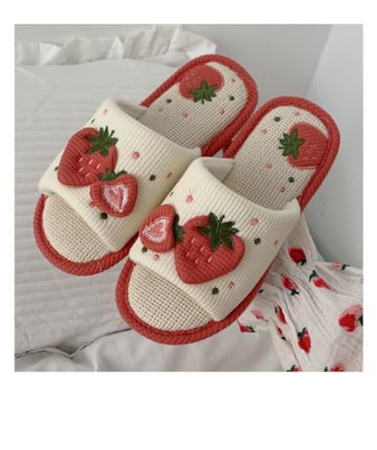 Coquette Strawberry Slippers for Women Men | Comfortable Lightweight Casual House Shoes | Ultra-soft Non Slip Thick Sole Platform | Matching Gift for Couples, Mother's Day's Gifts2