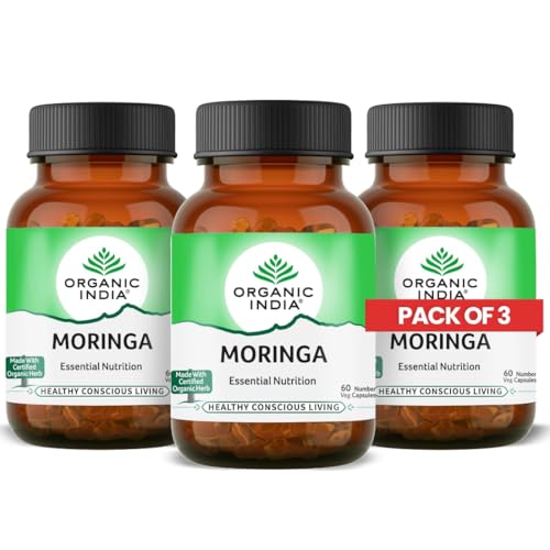 A TATA Product - Organic India Moringa Capsules - 60 Veg Caps (Pa...