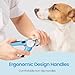 TULAMORIY Hunde und Katzen Krallenschere aus Edelstahl, Edelstahl-Krallenschere mit Feile, Mit ergonomischem Grif, Präzise Krallenpflege für Haustiere