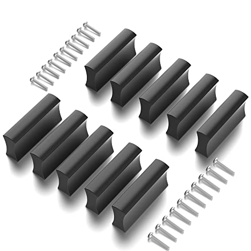 Taiyeestar 10 Stück Möbelgriffe Schwarz 32mm, Schrankgriffe, küchenschrank griffe, schubladengriffe, Türgriffe Schwarze für Schubladen, Schrank, Möbel(Matt-schwarz) Cover