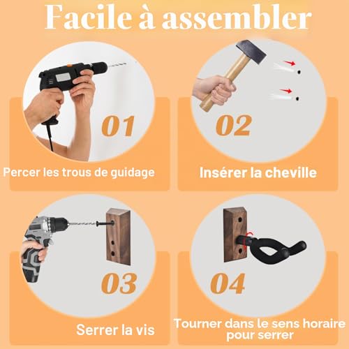 Support guitare mural pour sublimer votre salon avec vos instruments