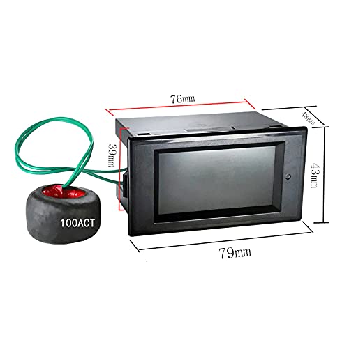 Image of xcluma 6 in 1 Energy Meter, 80V-300V AC 100A Power Meter Voltage Current Power Factor Active KWH