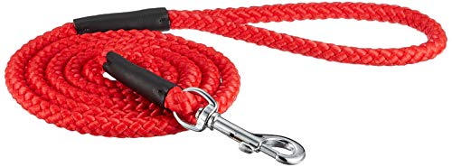 Petio Marl Leash for Small Dogs, Red, 0.4 inches (10 mm)