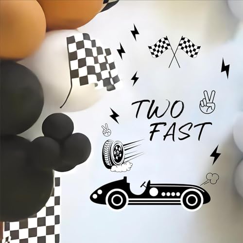 Sticker para fiesta de cumpleaños Two Fast miniatura 6