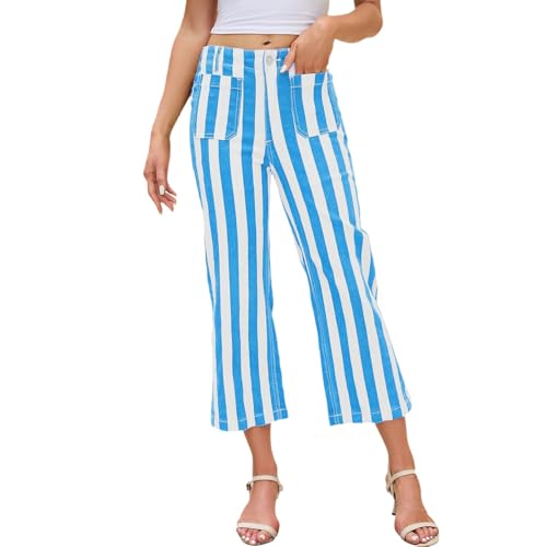 Pantalon d'été ample décontracté chic pour femme avec taille élastique