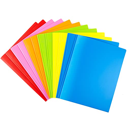 Plastic Folders with Pockets and Prongs 12PCS Heavy Duty Plastic Folders with Pockets Letter Size Assorted Colors for School Work and Home File Folder WOT I Plastic Folders with Pockets and Prongs 12PCS Heavy Duty Plastic Folders with Pockets Letter Size Assorted Colors for School Work and Home File Folder WOT I