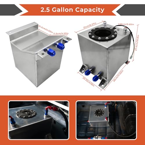 labwork Aluminum Fuel Cell Tank 2.5 Gallon Street/Drift/Strip Racing Drift by labwork - Used condition - Image 2