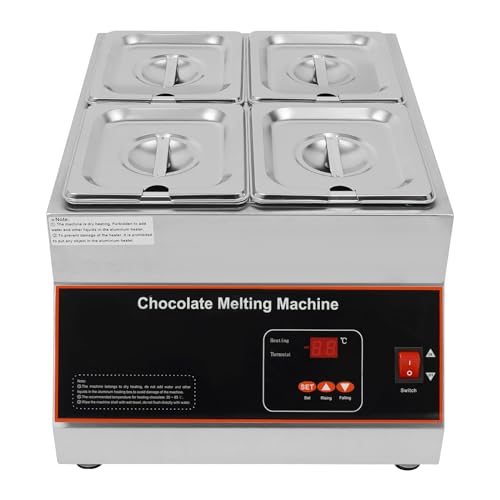 Máquina para fundir chocolate 500W con 4 tanques