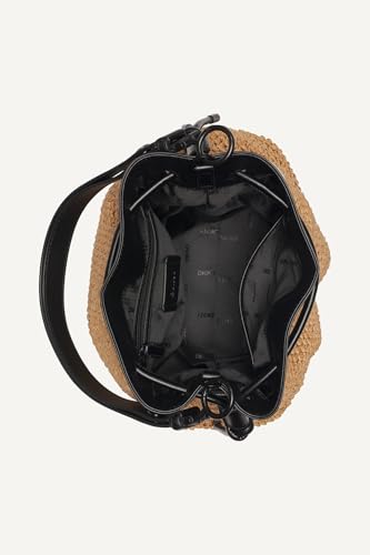 DKNY Women's Bardot Bucket, Natural/Black, Medium2