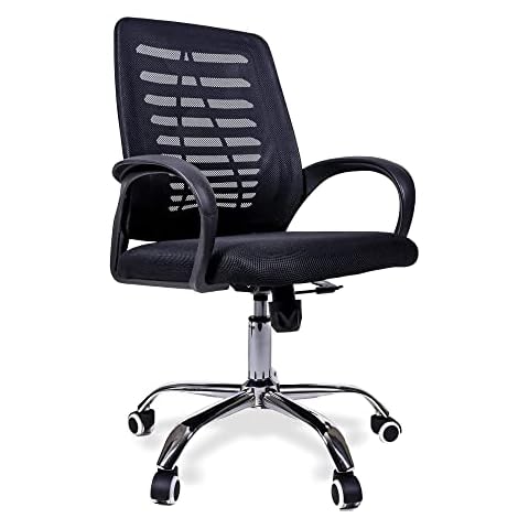 US Office Elements Ergonomic Office Chair with Lumbar Support | Computer Desk Chair with Arms | Adjustable 360 Swivel Chair with Arms (Black) Cover