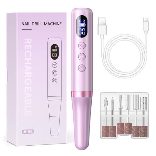 PEACECOLOR Cordless Electric Nail Drill File Kit Long-Lasting Rechargeable - image 1