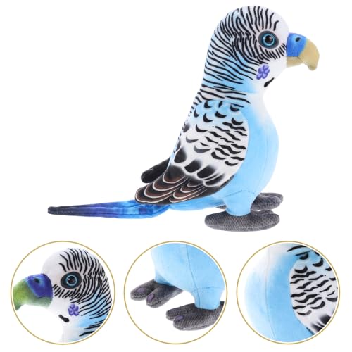 Image of Tickles Budgie Parrot Soft Stuffed Plush Bird Toy for Kids Boys & Girls Birthday Gifts (Size: 20 cm Color: Sky Blue)