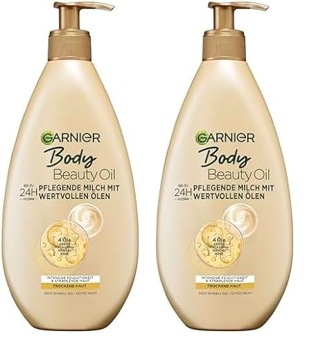 Garnier Oil Beauty Masque nourrissant Huile pour le corps riche avec huile d'argan et huile d'amande, huile de rose et macadamia 400 ml (Lot de 2) Garnier Oil Beauty Masque nourrissant Huile pour le corps riche avec huile d'argan et huile d'amande, huile de rose et macadamia 400 ml (Lot de 2)