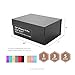 PACKHOME 5 Gift Boxes 9x6.5x3.8 Inches, Groomsman Boxes, Rectangle Collapsible Boxes with Magnetic Lids for Gift Packaging (Matte Black, Grain Texture)