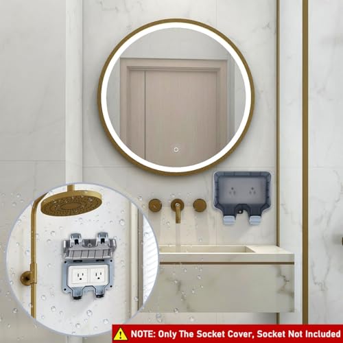 Image of 146 Type Double Socket Switch Cover with Flip Up Lid (Socket Excluded)