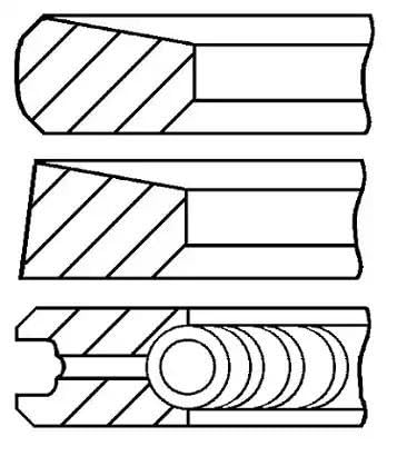 AE GOETZE ENGINE 08-287100-00, GOETZE ENGINE Piston Ring Kit 08-287100-00