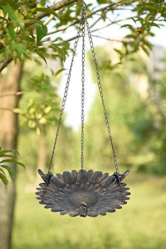 Kimdio Bird Feeder for Outside, Bird Baths for Outdoors, Feeders Hanging Tray, Seed Tray for Hanging, Outdoor Garden Backyard Decorative Great for Attracting Pet Hummingbird Feeder