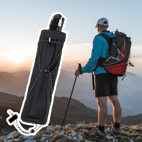 Funda para varillas de tienda de campaña e invierno con raquetas de nieve en alta montaña 7