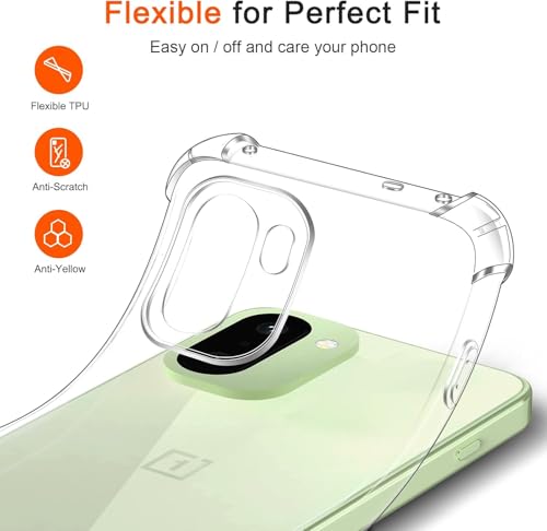 Image of Lustree Back Cover Transparent Case Compatible with OnePlus 15R 5G | Shockproof Bumper Edge Protection