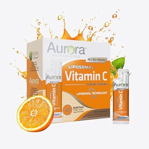 Aurora Nutrascience Micro-Pack Liposomal Vitamin C, Immune Support, 1,000 mg Per Serving, Gluten Free, Non-GMO, 30 Single Serve Packets, 21.7 oz Cover