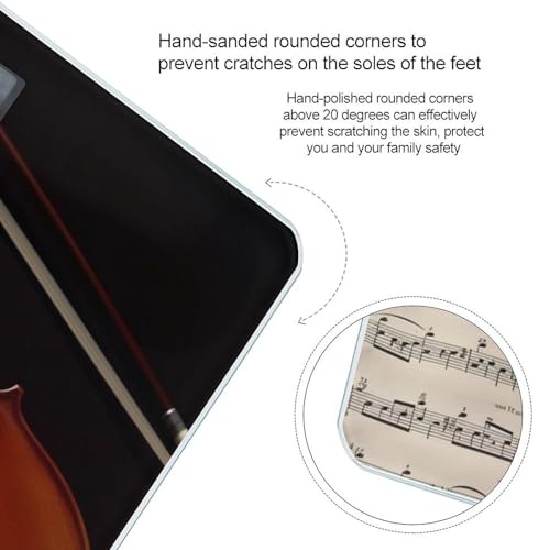 Báscula Digital de Baño con Diseño Partitura Violín 400lb miniatura 4