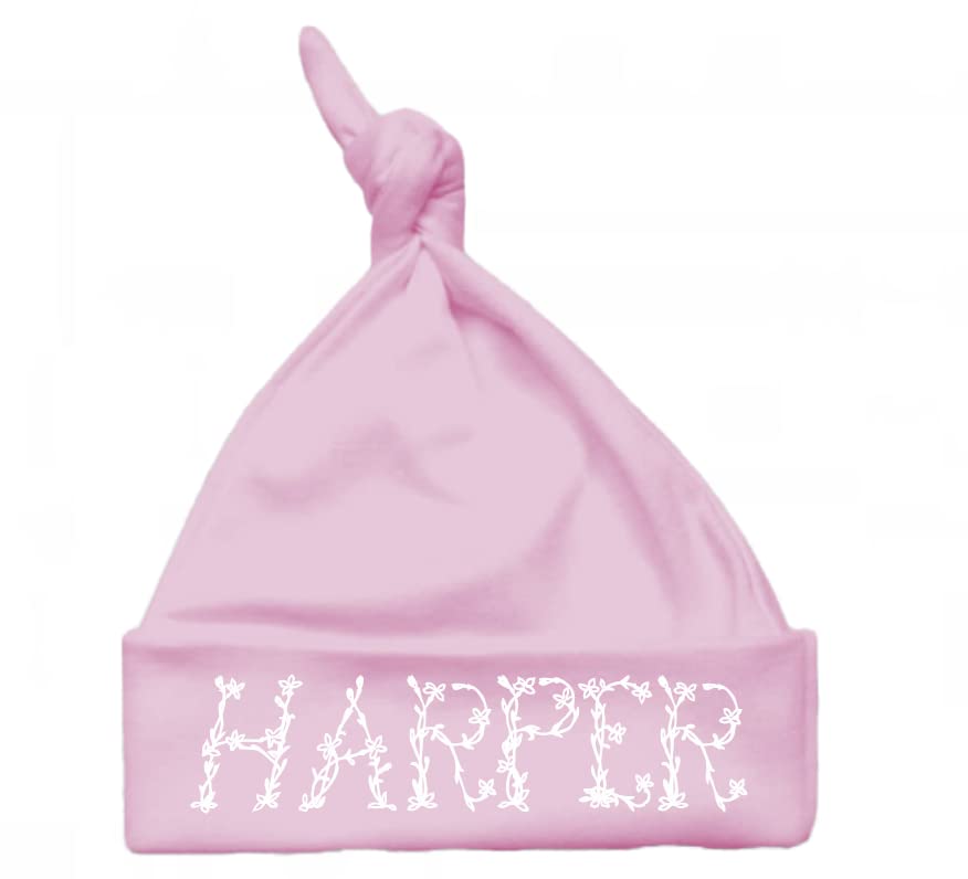 Personalized baby Girl hat knotted baby beanie hat newborn custom girl hat3