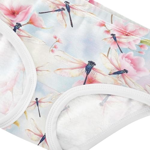 Joisal Watercolor Dragonflies Pastel Hues Cute Panties Girl Girls Underwear Toddlers Cotton Fun Kids Briefs Undies 2t4