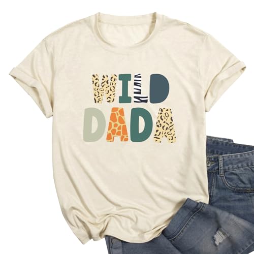 Image of Family Trips Matching Shirts : Wild One Print Tee Safari Animal Theme Parent-Child Outfit