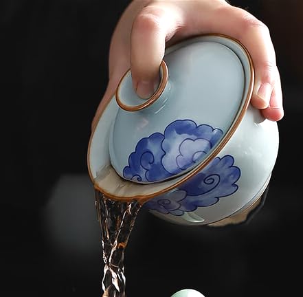 Gaiwan en céramique fait main style chinois de 150ml pour le thé Kungfu